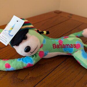 Bahamas Monkey Plush w/Dreadlocks Soft Colorful Caribbean Lighthouse Int'l NWT